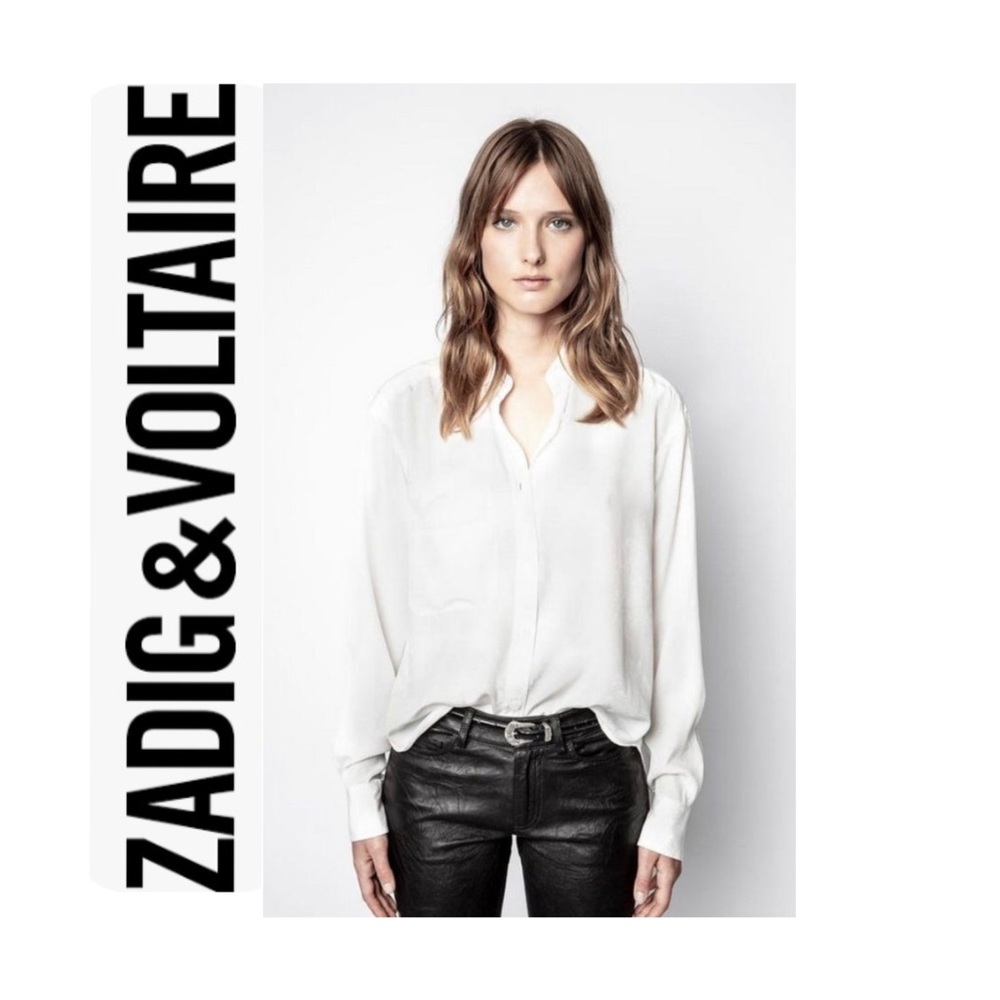 Zadig & Voltaire Silk Lace Tais Jac Leo Bisous Blouse Nwot*